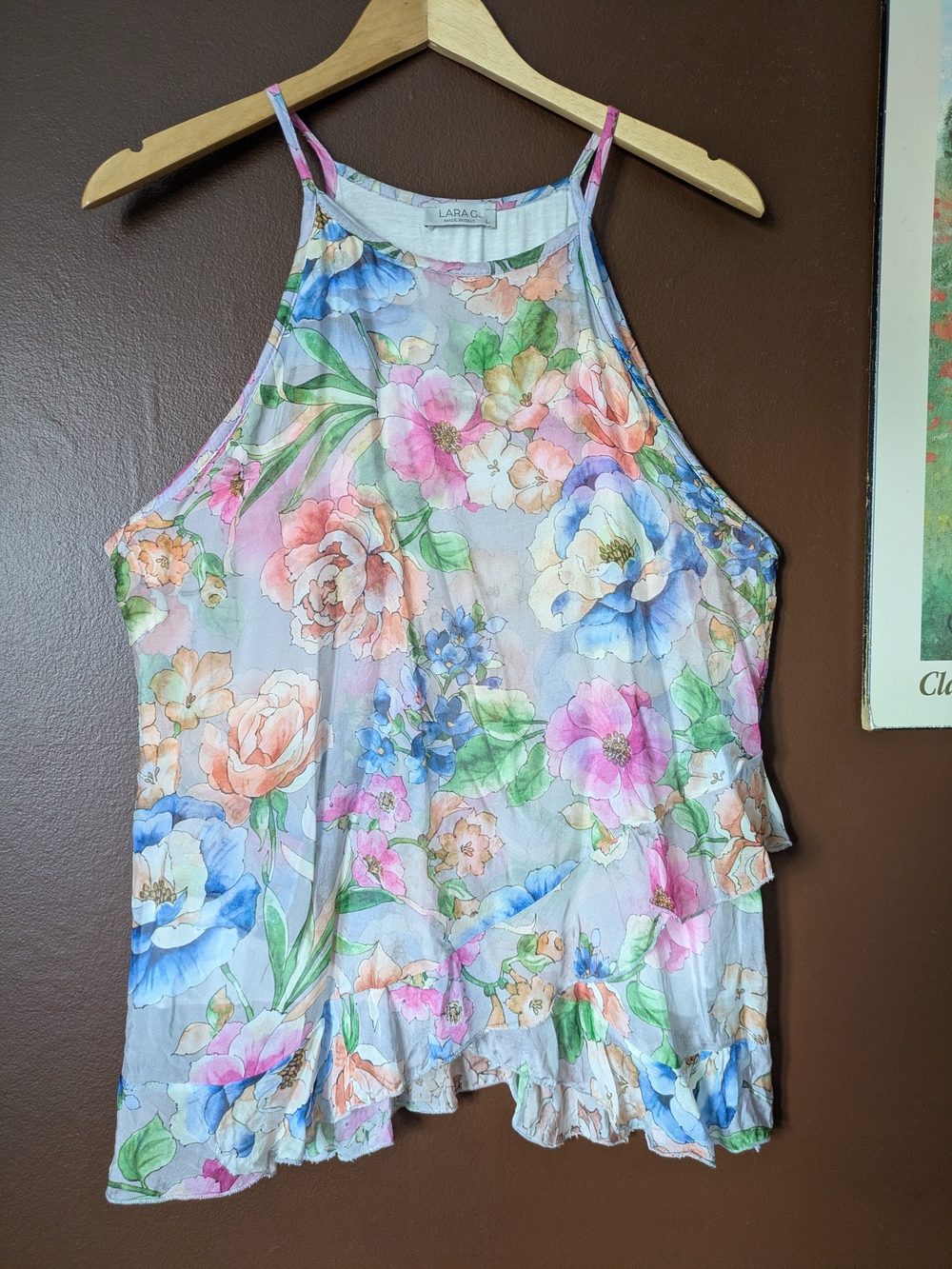 Silk Floral Halter Top